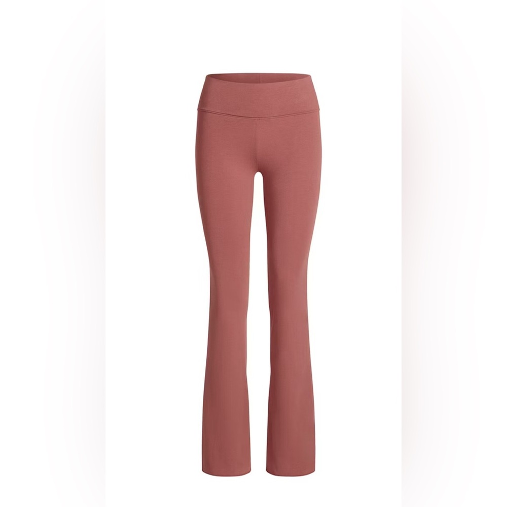 SKIMS Cotton Jersey Fold Over Pants – Redwood – Size L – NWT